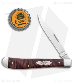 Case Slimline Trapper Knife 4.1" Brown Maple Burl Wood (71048 SS) 64063 -Knives Shop Case Slimline Trapper Brown Maple Burl Wood SS BHQ 140674 jr bottlecap