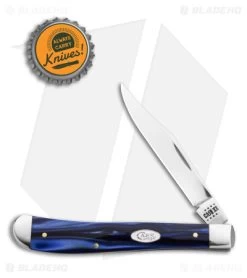 Case Slimline Trapper Knife 4.1" Blue Pearl Kirinite (101048 SS) 23445 -Knives Shop Case Slimline Trapper Knife 4in Blue Pearl Kirinite BHQ 140645 td size