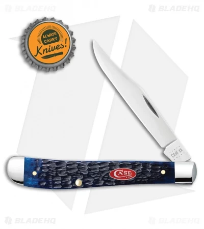 Case Slimline Trapper Knife 4.125" Navy Blue Rogers Jig Bone (61048 SS) 07323 4 Case Slimline Trapper Knife 4.125" Navy Blue Rogers Jig Bone (61048 SS) 07323 - Image 2