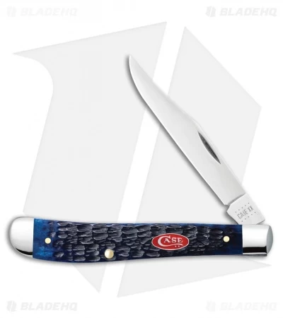 Case Slimline Trapper Knife 4.125" Navy Blue Rogers Jig Bone (61048 SS) 07323 3 Case Slimline Trapper Knife 4.125" Navy Blue Rogers Jig Bone (61048 SS) 07323