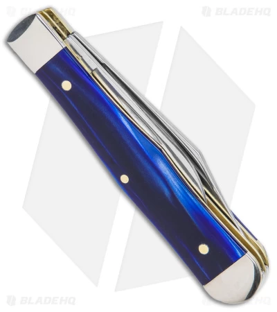 Case Small Swell Center Jack Knife 3" Blue Pearl Kirinite (10225 1/2 SS) 23444 5 Case Small Swell Center Jack Knife 3" Blue Pearl Kirinite (10225 1/2 SS) 23444 - Image 3