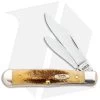 Case Small Swell Center Jack Knife 3" Case 6.5 BoneStag (6.5225 1/2 SS) 65326 -Knives Shop Case Small Swell Center Jack Bone Stag SS BHQ 140673 jr