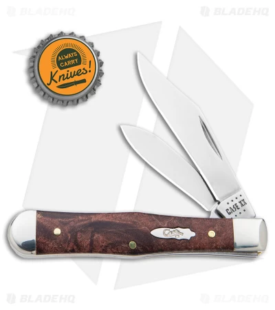 Case Small Swell Center Jack Knife 3" Brown Maple Burl Wood (7225 1/2 SS) 64061 6 Case Small Swell Center Jack Knife 3" Brown Maple Burl Wood (7225 1/2 SS) 64061 - Image 4