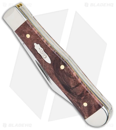 Case Small Swell Center Jack Knife 3" Brown Maple Burl Wood (7225 1/2 SS) 64061 4 Case Small Swell Center Jack Knife 3" Brown Maple Burl Wood (7225 1/2 SS) 64061 - Image 2