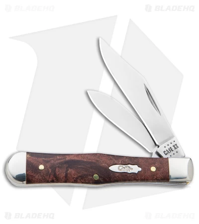 Case Small Swell Center Jack Knife 3" Brown Maple Burl Wood (7225 1/2 SS) 64061 3 Case Small Swell Center Jack Knife 3" Brown Maple Burl Wood (7225 1/2 SS) 64061