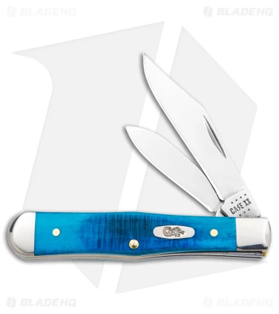 Case Small Swell Center Jack Knife 3" Caribbean Blue Bone/Saw Jig (6225 1/2 SS) 3 Case Small Swell Center Jack Knife 3" Caribbean Blue Bone/Saw Jig (6225 1/2 SS)