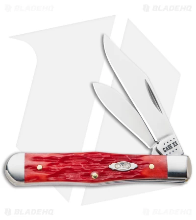 Case Small Swell Center Jack Knife 3" Dark Red Bone/Peach Jig (6225 1/2 CS) 3 Case Small Swell Center Jack Knife 3" Dark Red Bone/Peach Jig (6225 1/2 CS)