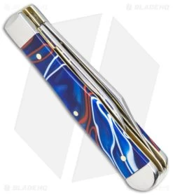 Case Small Swell Center Jack Knife 3" Patriotic Kirinite (10225 1/2 SS) 11220 -Knives Shop Case Small Swell Center Jack Patriotic Kirinite SS BHQ 140642 jr side