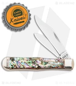 Case Small Swell Center Jack Knife 3" Smooth Abalone (8225 1/2 SS) 12024 -Knives Shop Case Small Swell Center Jack Smooth Abalone SS BHQ 140643 jr bottlecap