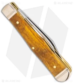 Case Small Swell Center Jack Knife 3" Smooth Antique Bone (6225 1/2 SS) 58202 -Knives Shop Case Small Swell Center Jack Smooth Antique Bone SS BHQ 140664 jr side