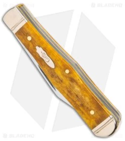 Case Small Swell Center Jack Knife 3" Smooth Antique Bone (6225 1/2 SS) 58202 -Knives Shop Case Small Swell Center Jack Smooth Antique Bone SS BHQ 140664 jr spine