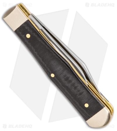 Case Small Swell Center Jack Knife 3" Smooth Black Micarta (10225 1/2 SS) 27737 5 Case Small Swell Center Jack Knife 3" Smooth Black Micarta (10225 1/2 SS) 27737 - Image 3