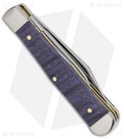 Case Small Swell Center Jack Knife 3" Smooth Purple Curly Maple (7225 1/2 SS) -Knives Shop Case Small Swell Center Jack Smooth Purple Curly Maple SS BHQ 140691 jr side 2