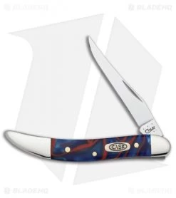 Case Small Texas Toothpick 3.00" Blue And Red Kirinite (1010096 SS) 11202