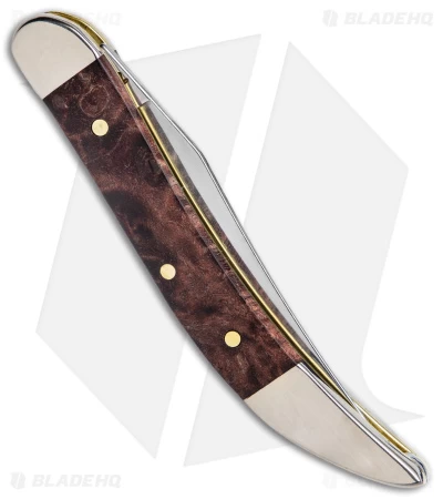 Case Small Texas Toothpick Knife 3" Brown Maple Burl Wood (710096 SS) 64066 5 Case Small Texas Toothpick Knife 3" Brown Maple Burl Wood (710096 SS) 64066 - Image 3