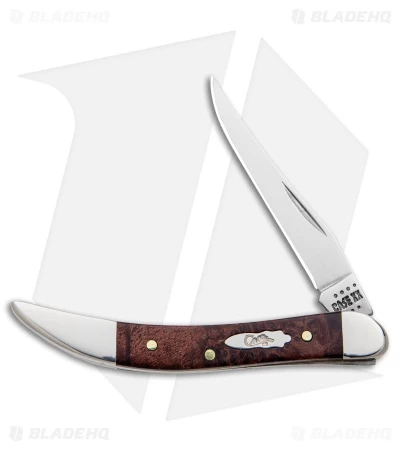 Case Small Texas Toothpick Knife 3" Brown Maple Burl Wood (710096 SS) 64066 3 Case Small Texas Toothpick Knife 3" Brown Maple Burl Wood (710096 SS) 64066