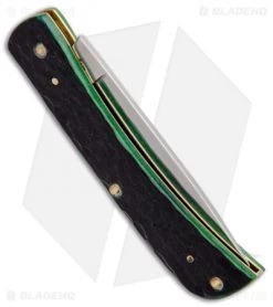 Case Sod Buster Jr Pocket Knife 3.625" Hunter Green Jigged Bone 87081 -Knives Shop Case Sod Buster Jr Black Hunter Green Jigged Bone BHQ 88872 er side