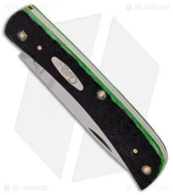Case Sod Buster Jr Pocket Knife 3.625" Hunter Green Jigged Bone 87081 -Knives Shop Case Sod Buster Jr Black Hunter Green Jigged Bone BHQ 88872 er spine