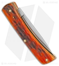 Case Sod Buster Jr Knife 3.6" Deep Canyon Autumn Jig Bone (6137 SS) 10986 -Knives Shop Case Sod Buster Jr Deep Canyon Autumn Jig Bone 10986 BHQ 101089 jr side