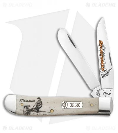 Case Sportsman Series Pheasant Trapper Knife 4.125" Natural Bone (6254 SS) 50431 3 Case Sportsman Series Pheasant Trapper Knife 4.125" Natural Bone (6254 SS) 50431