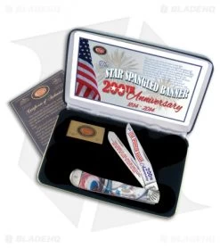 Case Star Spangled Banner 200th Trapper Knife 4.125" Star Spangle Banner Corelon