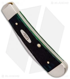 Case Sway Back Pocket Knife 3.125" Hunter Green Jigged Bone (TB61117 SS) 87086 -Knives Shop Case Sway Back Black Hunter Green Bone BHQ 89497 er spine