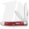 Case Texas Jack Knife 3.375" Peach Seed Jigged Dark Red Bone (62087 CV) 31955 -Knives Shop Case Texas Jack Peach Seed Jigged Dark Red Bone BHQ 122481 jr