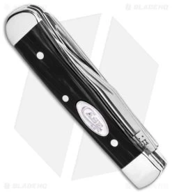 Case Tiny Trapper Knife Black Pearl Kirinite (2" Polish) 23673 -Knives Shop Case Tiny Trapper Knife Black Pearl Kirinite BHQ 138430 td side