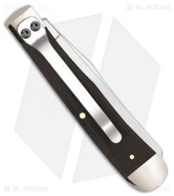 Case Trapper Traditional Knife 4.125" Black Micarta (10254C SS) 23137 -Knives Shop Case Trapper Black Micarta SS GX 31008 jr side