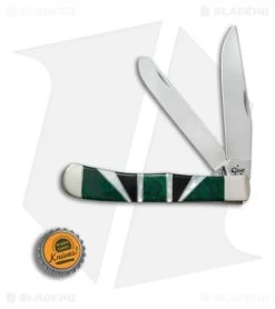 Case Trapper Knife 4.125" Exotic Green Malachite (EX254 SS) 11150 -Knives Shop Case Trapper Exotic Green Malachite BHQ 82046 er bottlecap