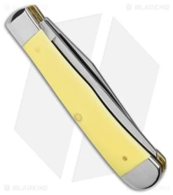 Case Trapper Knife 4.125" Yellow Synthetic (6254 SS) 8853 8 Case Trapper Knife 4.125" Yellow Synthetic (6254 SS) 8853 -Knives Shop Case Trapper Knife 4in Yello Synthetic BHQ 42451 td side