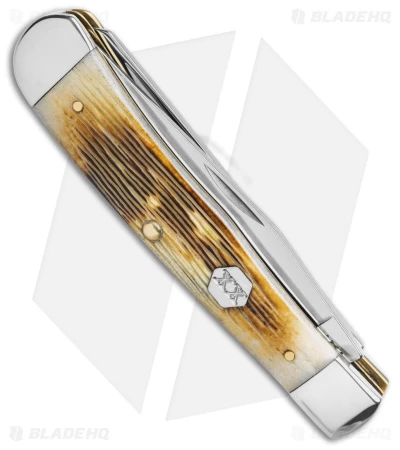 Case Trapper Knife Burnt Cream Bone Barnboard Jig (3.25" Polish) 36720 5 Case Trapper Knife Burnt Cream Bone Barnboard Jig (3.25" Polish) 36720 - Image 3