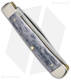 Case Cutlery Trapper Knife Gray Bone CV Crandall Jig (6254 CV) 58410 -Knives Shop Case Trapper Knife Gray Bone CV Crandall Jig CV BHQ 123454 jr side