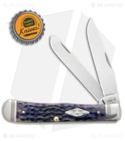 Case Trapper Knife 4.25" Jigged Purple Bone (6254 SS) 31620 -Knives Shop Case Trapper Knife Jigged Purple Bone SS BHQ 122126 jr bottlecap