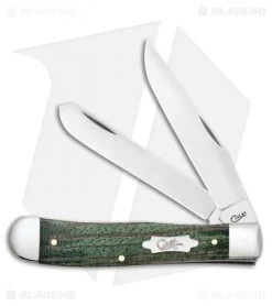 Case Trapper Pocket Knife 4.125" Green Zebrawood (7254 SS) 70521