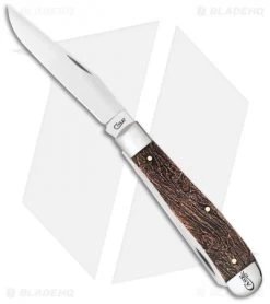 Case Trapper Pocket Knife 4.125" Valley Jig Bone (6254 SS) 49953 -Knives Shop Case Trapper Pocket Valley Jig Bone BHQ 101883 jr open
