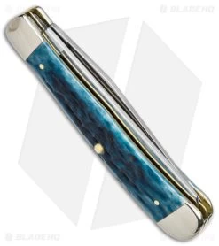 Case Trapper Knife 4.1" Pocket Worn Blue Bone/Peach Seed Jig (6254 SS) 51850 8 Case Trapper Knife 4.1" Pocket Worn Blue Bone/Peach Seed Jig (6254 SS) 51850 -Knives Shop Case Trapper Pocket Worn Blue Bone Peach Seed Jig SS BHQ 140688 jr side