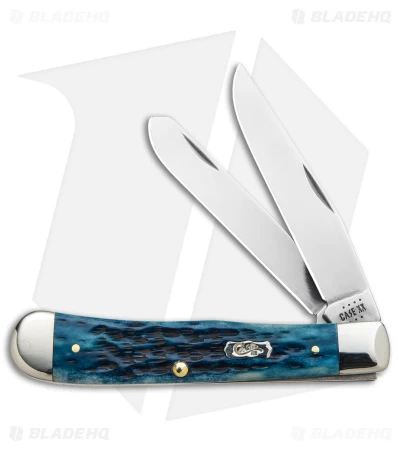 Case Trapper Knife 4.1" Pocket Worn Blue Bone/Peach Seed Jig (6254 SS) 51850 3 Case Trapper Knife 4.1" Pocket Worn Blue Bone/Peach Seed Jig (6254 SS) 51850