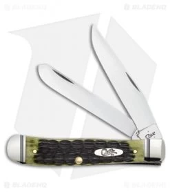 Case Trapper Traditional Knife 4.125" OD Green Crandall Jig Bone (6254 SS) 22541