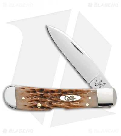 Case Tribal Lock Knife 4.125" Peach Seed Jigged Amber Bone (TB612010L SS) 00247 3 Case Tribal Lock Knife 4.125" Peach Seed Jigged Amber Bone (TB612010L SS) 00247