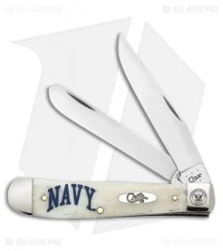 Case U.S. Navy Trapper Knife 4.125" Smooth Natural Bone (6254 SS) 22553