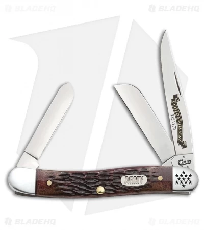 Case US Army Medium Stockman Knife 3.625" Rogers Brurnt Jig Bone (6318SS) 15026 3 Case US Army Medium Stockman Knife 3.625" Rogers Brurnt Jig Bone (6318SS) 15026