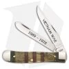 Case Vietnam War Trapper Traditional Knife Yellow/Green/Red Bone (6254 SS) 22040