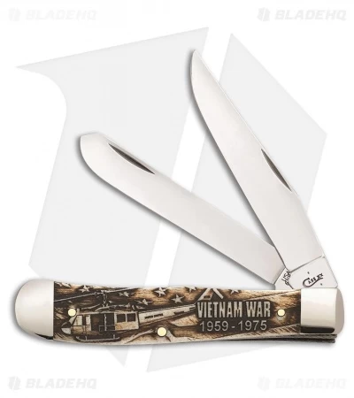 Case War Series Trapper Vietnam Traditional Knife 4.125" Bone (6254 SS) 22032 3 Case War Series Trapper Vietnam Traditional Knife 4.125" Bone (6254 SS) 22032