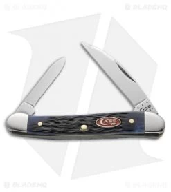 Case Mini Copperhead Knife 3.125" Navy Blue Bone (62109W SS) 07062