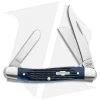 Case Medium Stockman Knife 3.625" Deep-Sea Blue Jigged Bone (6318 SS) 02801 -Knives Shop Case stockman blue 02801