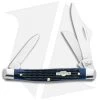 Case Medium Stockman Knife 3.25" Deep-Sea Blue Jigged Bone (6344 SS) 02806 -Knives Shop Case stockman blue 02806