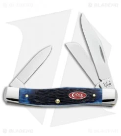 Case Medium Stockman Knife 3.5" Navy Blue Bone (63032 SS) 07049