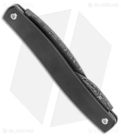 D Rocket Designs Serpentine Slip Joint Pocket Knife Zirconium (2.25" Damascus) -Knives Shop D Rocket Design Serpentine SJ Damascus Zirconium BHQ 143559 jr side