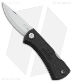 EKA Swede 88 Lockback Knife Black Kraton (2.8" Satin) 618108